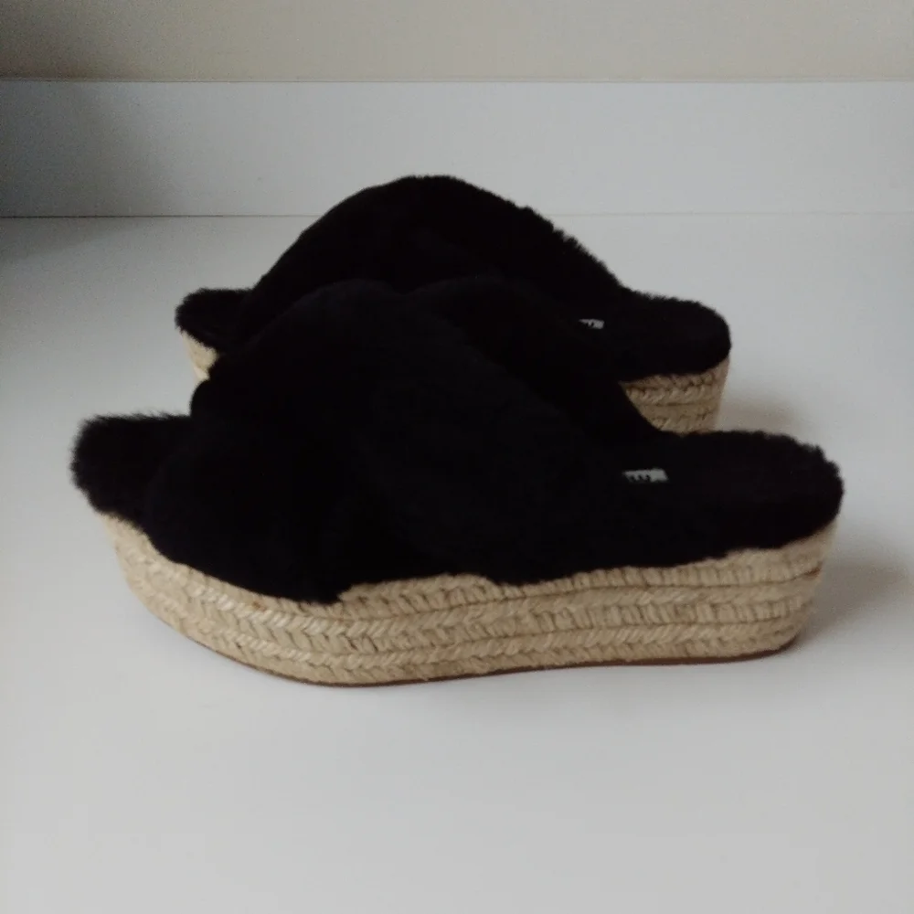 - Miu Miu Shearling Espadrilles. Size 7. Excellent Condition.